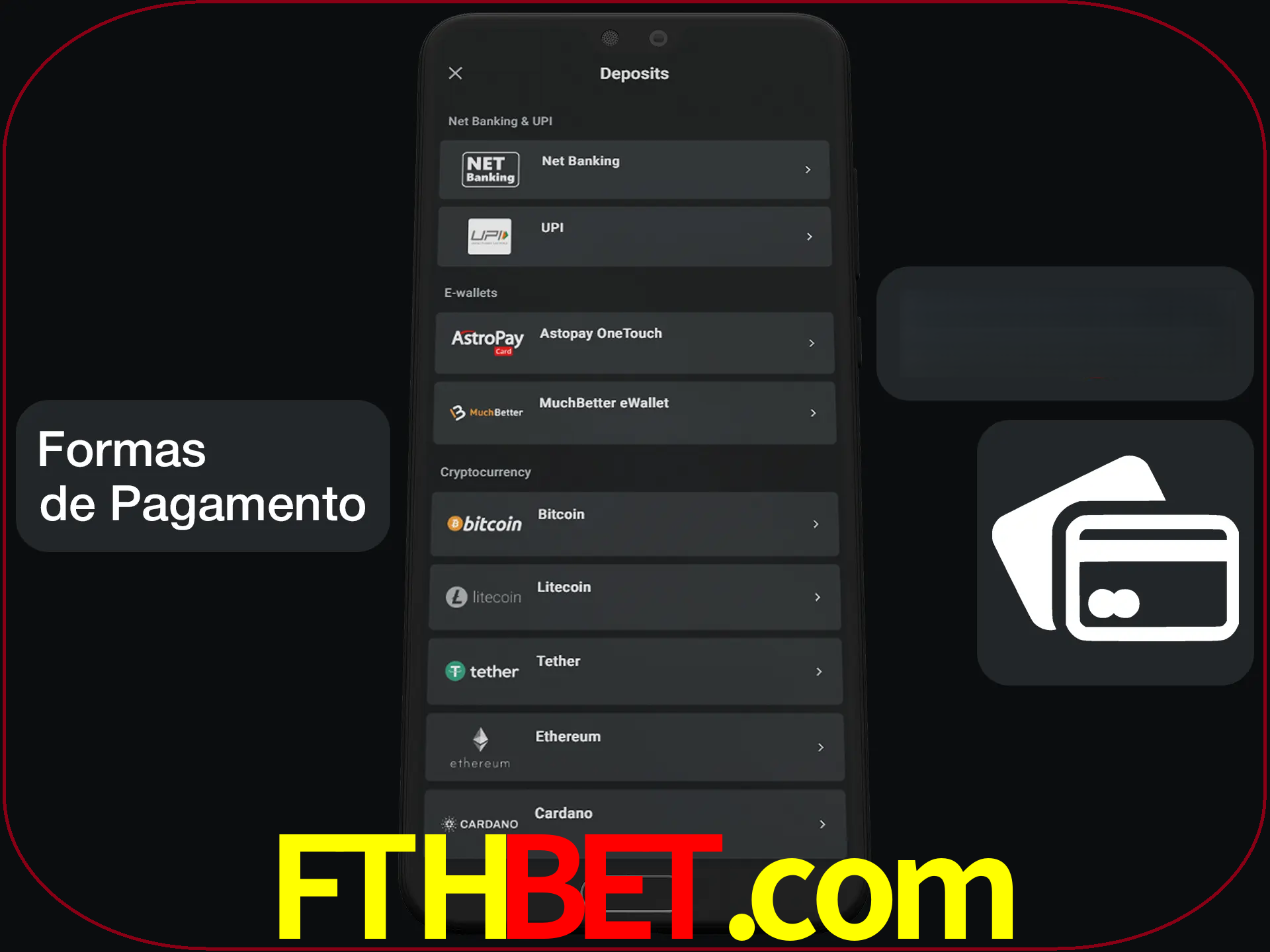 Escolha a forma de pagamento de sua preferência.