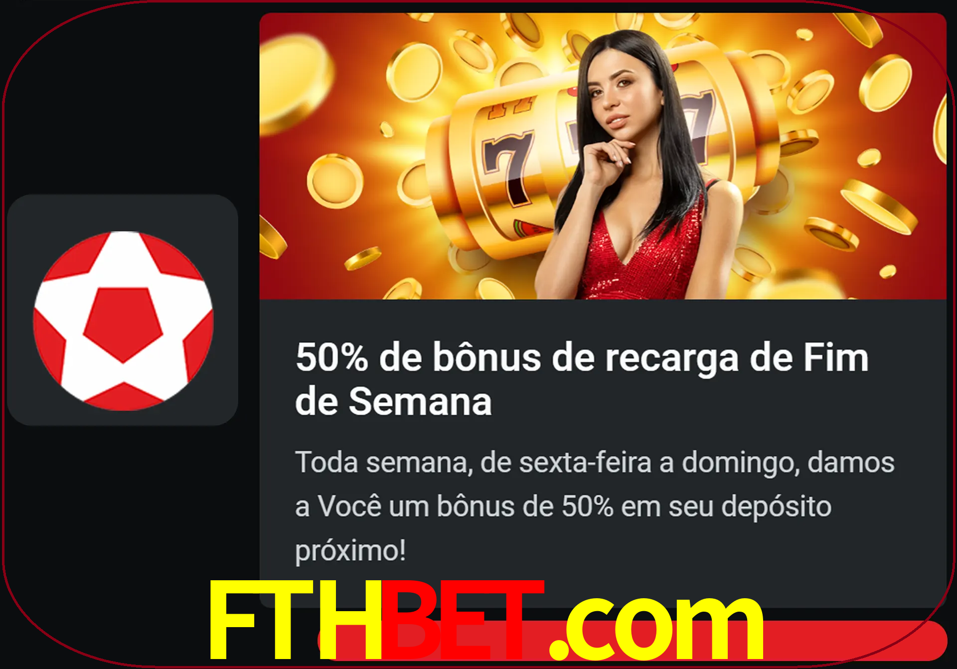 Volte a cada semana para receber novos bônus em dinheiro.