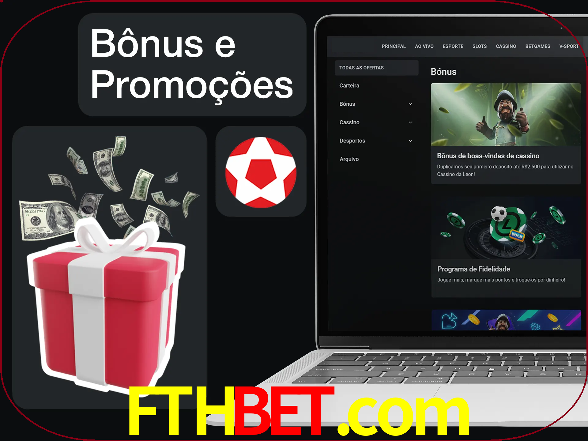 Verifique se há novos bônus e promoções.