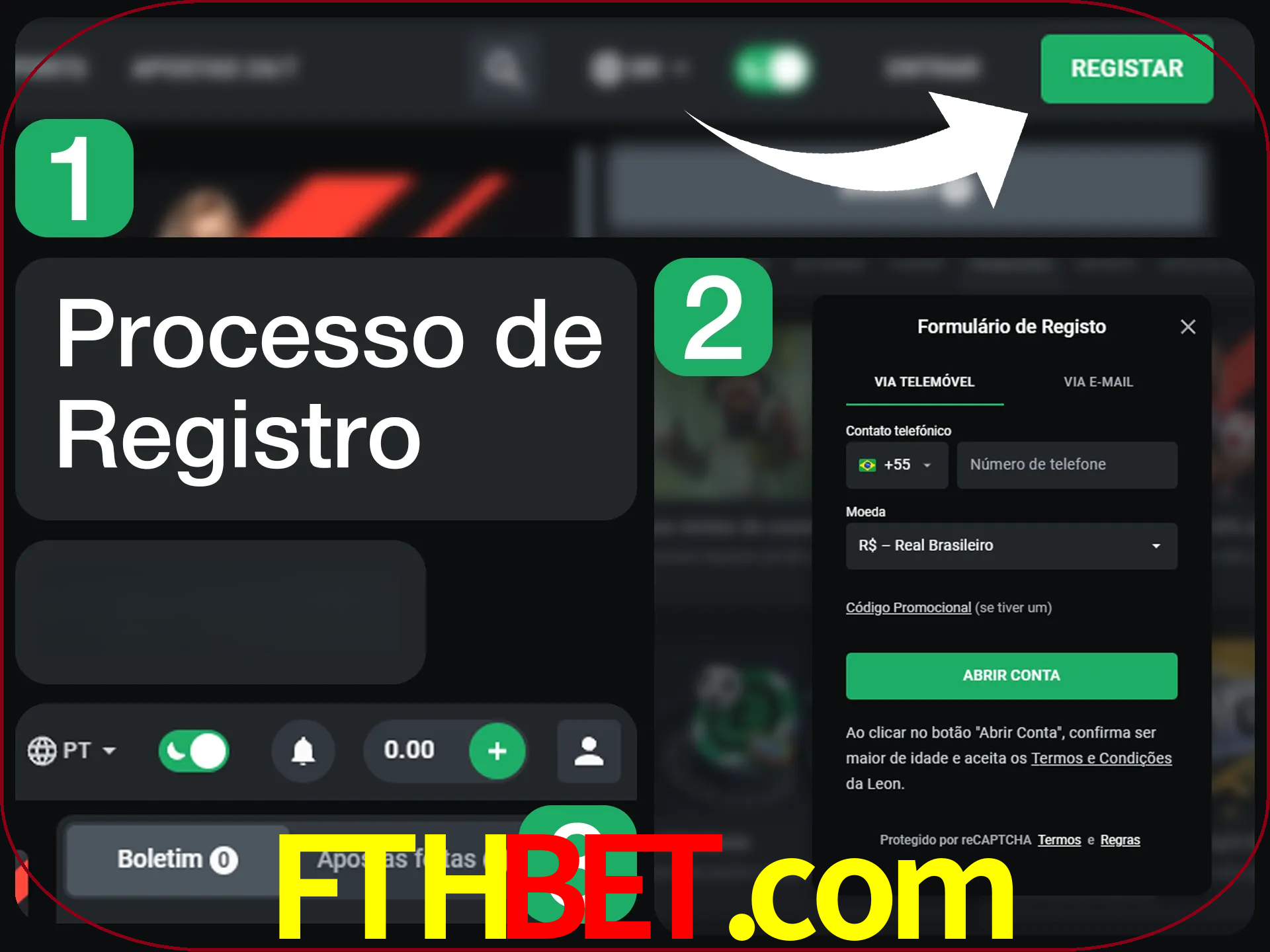 O processo de registro na LeonBet é simples.