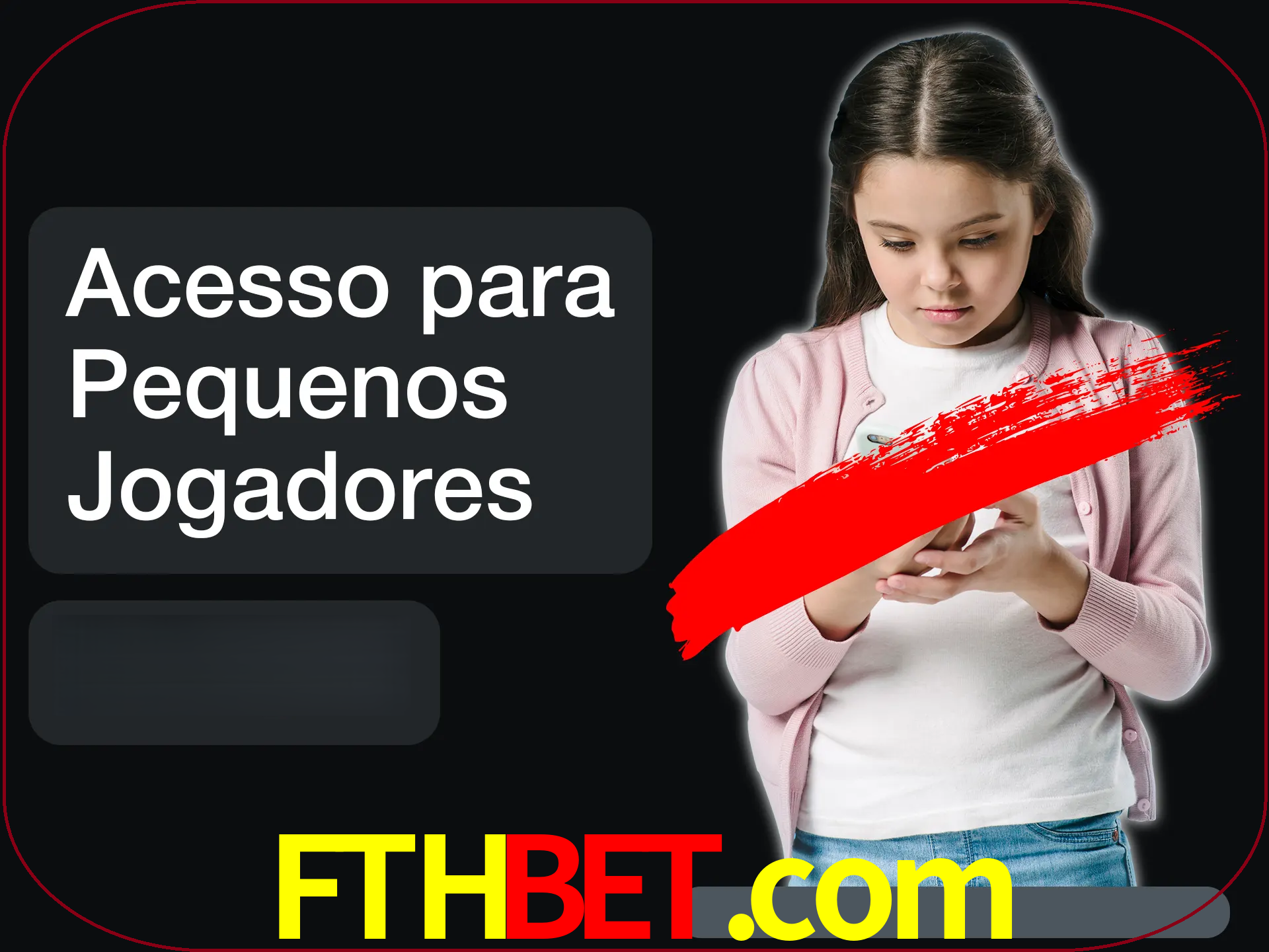 As crianças não podem jogar jogos de cassino.