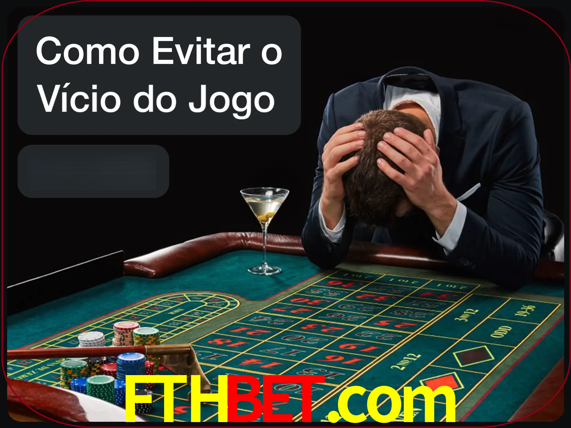 Você é responsável por cada uma de suas apostas.